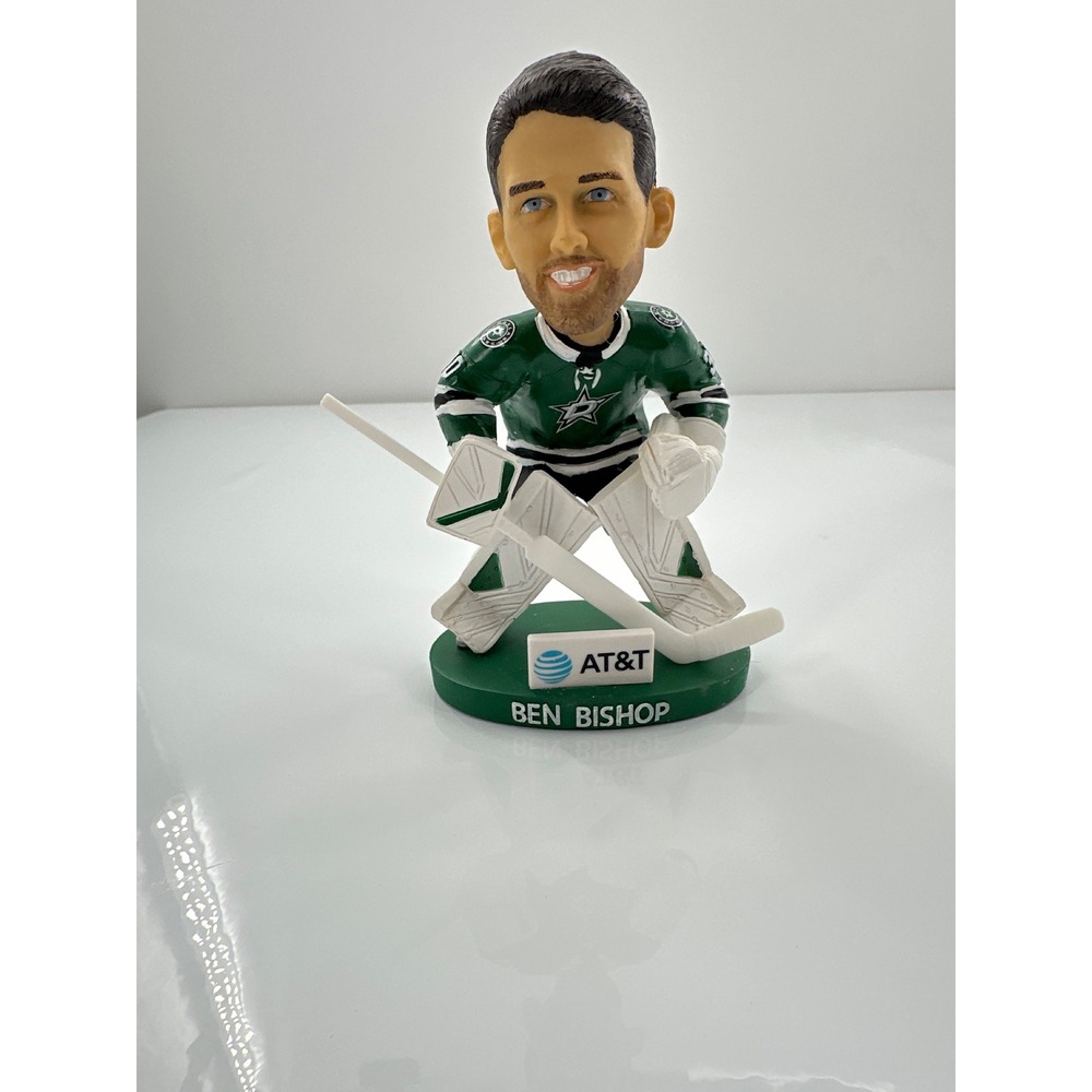 Dallas Stars Ben Bishop Bobblehead NHL Goalie #30 AT&T Stadium Giveaway Green